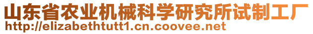 山東省農(nóng)業(yè)機(jī)械科學(xué)研究所試制工廠