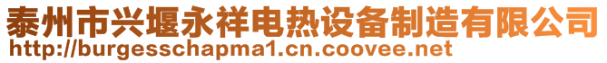 泰州市兴堰永祥电热设备制造有限公司