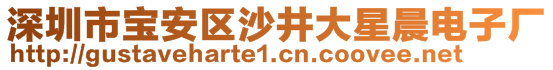 深圳市寶安區(qū)沙井大星晨電子廠