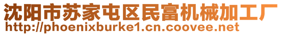 沈陽市蘇家屯區(qū)民富機械加工廠