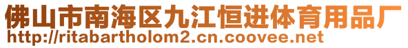 佛山市南海區(qū)九江恒進體育用品廠