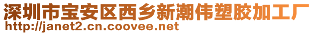 深圳市寶安區(qū)西鄉(xiāng)新潮偉塑膠加工廠