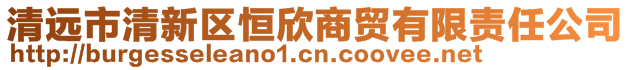 清遠(yuǎn)市清新區(qū)恒欣商貿(mào)有限責(zé)任公司