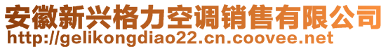 安徽新興格力空調(diào)銷(xiāo)售有限公司