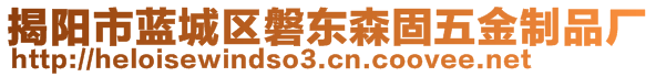 揭陽市藍城區(qū)磐東森固五金制品廠