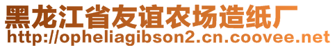 黑龍江省友誼農(nóng)場(chǎng)造紙廠