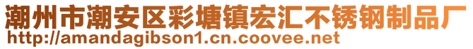 潮州市潮安区彩塘镇宏汇不锈钢制品厂