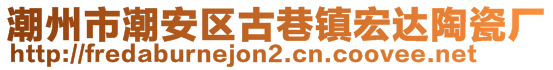 潮州市潮安区古巷镇宏达陶瓷厂