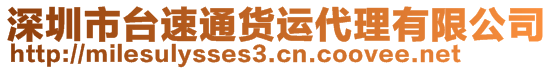 深圳市臺(tái)速通貨運(yùn)代理有限公司