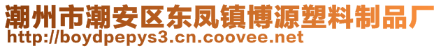 潮州市潮安區(qū)東鳳鎮(zhèn)博源塑料制品廠