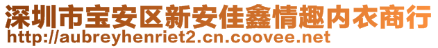 深圳市宝安区新安佳鑫情趣内衣商行