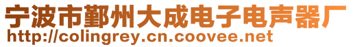 寧波市鄞州大成電子電聲器廠