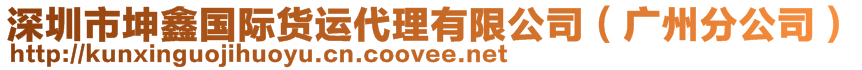 深圳市坤鑫國(guó)際貨運(yùn)代理有限公司（廣州分公司）