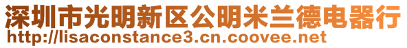 深圳市光明新區(qū)公明米蘭德電器行