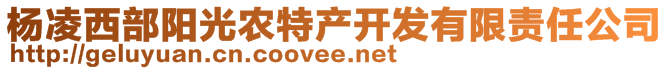 楊凌西部陽(yáng)光農(nóng)特產(chǎn)開(kāi)發(fā)有限責(zé)任公司