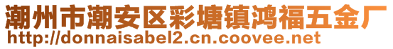 潮州市潮安區(qū)彩塘鎮(zhèn)鴻福五金廠