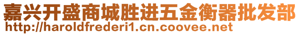 嘉興開盛商城勝進五金衡器批發部