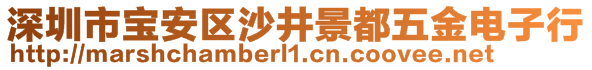 深圳市寶安區(qū)沙井景都五金電子行