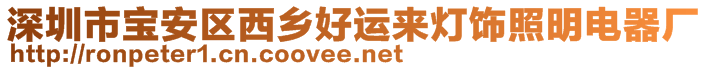 深圳市宝安区西乡好运来灯饰照明电器厂