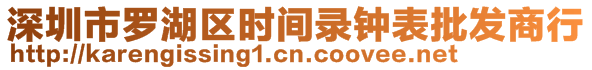 深圳市羅湖區時間錄鐘表批發商行