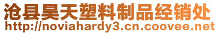滄縣昊天塑料制品經銷處
