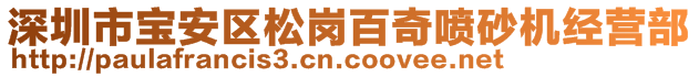 深圳市寶安區(qū)松崗百奇噴砂機(jī)經(jīng)營(yíng)部