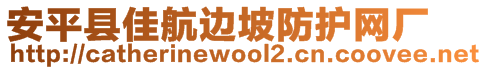 安平縣佳航邊坡防護(hù)網(wǎng)廠