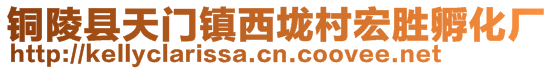 銅陵縣天門鎮(zhèn)西垅村宏勝孵化廠