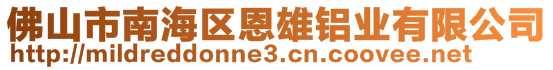 佛山市南海區(qū)恩雄鋁業(yè)有限公司