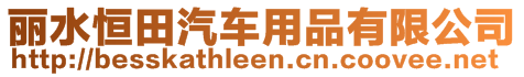 麗水恒田汽車用品有限公司