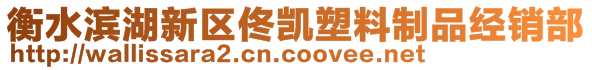 衡水濱湖新區(qū)佟凱塑料制品經(jīng)銷部