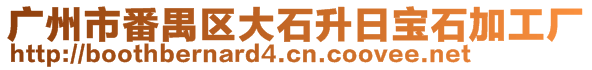 廣州市番禺區(qū)大石升日寶石加工廠