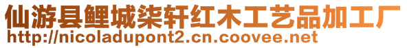 仙游縣鯉城柒軒紅木工藝品加工廠