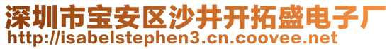 深圳市寶安區(qū)沙井開拓盛電子廠