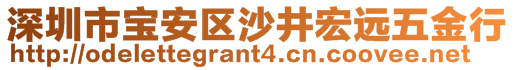 深圳市寶安區(qū)沙井宏遠五金行