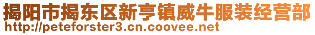 揭陽市揭東區(qū)新亨鎮(zhèn)威牛服裝經(jīng)營部