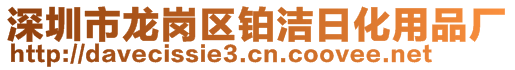 深圳市龍崗區(qū)鉑潔日化用品廠