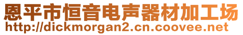 恩平市恒音電聲器材加工場(chǎng)