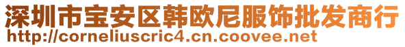 深圳市宝安区韩欧尼服饰批发商行