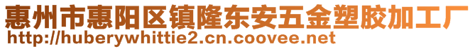 惠州市惠陽區(qū)鎮(zhèn)隆東安五金塑膠加工廠