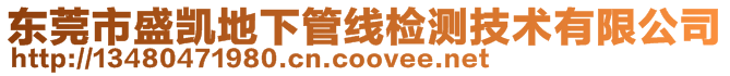 東莞市盛凱地下管線檢測(cè)技術(shù)有限公司