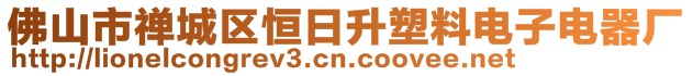 佛山市禪城區(qū)恒日升塑料電子電器廠