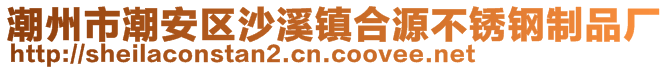 潮州市潮安區(qū)沙溪鎮(zhèn)合源不銹鋼制品廠