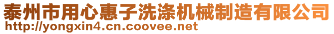 泰州市用心惠子洗滌機(jī)械制造有限公司