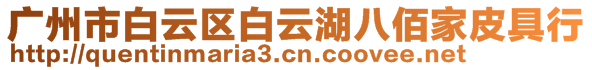 廣州市白云區(qū)白云湖八佰家皮具行