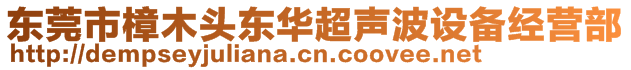 东莞市樟木头东华超声波设备经营部