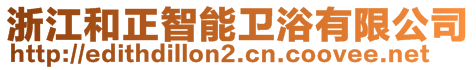 浙江和正智能衛(wèi)浴有限公司