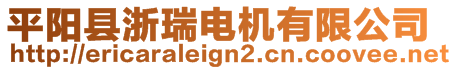 平阳县浙瑞电机有限公司