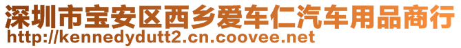 深圳市寶安區(qū)西鄉(xiāng)愛車仁汽車用品商行