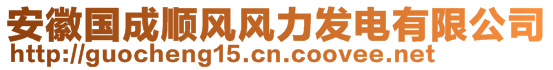 安徽國(guó)成順風(fēng)風(fēng)力發(fā)電有限公司